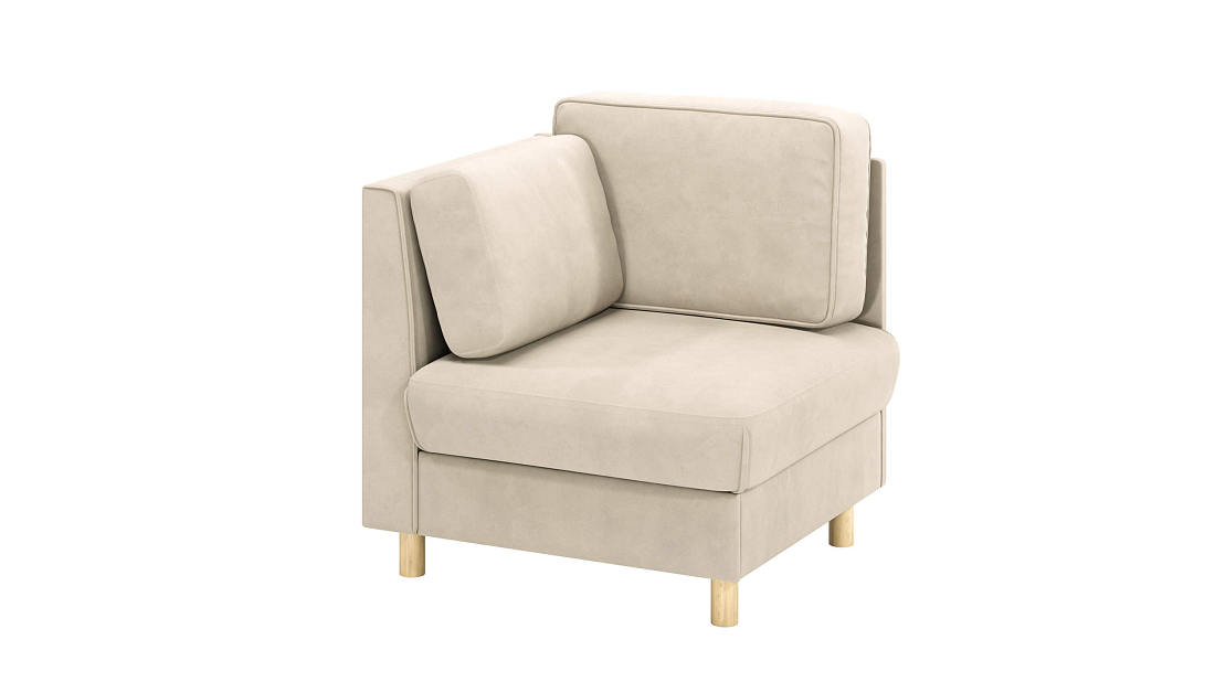 Шелдон / кресло для отдыха букле Лайк кремовый 100